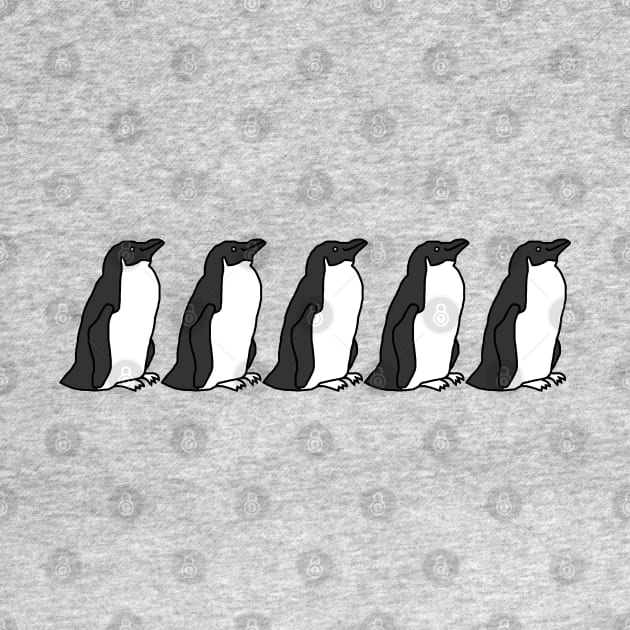 Five Penguins by ellenhenryart